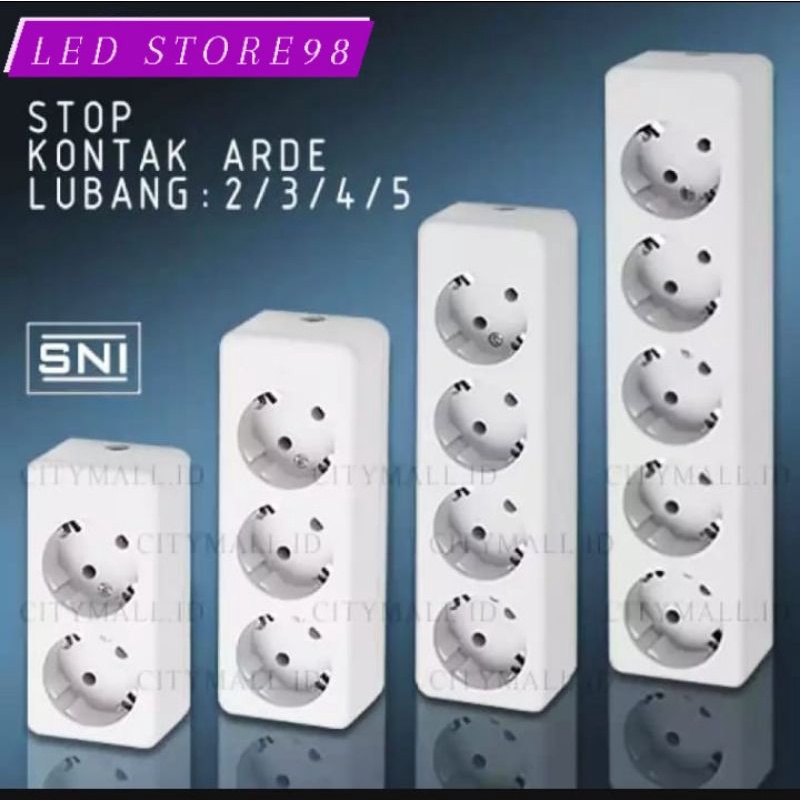 STOP KONTAK ARDE 2/3/4 LUBANG TANPA KABEL