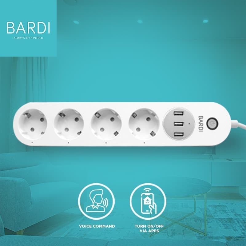 BARDI Smart Power Strip Extension Steker Stop Kontak Socket Plug Wifi