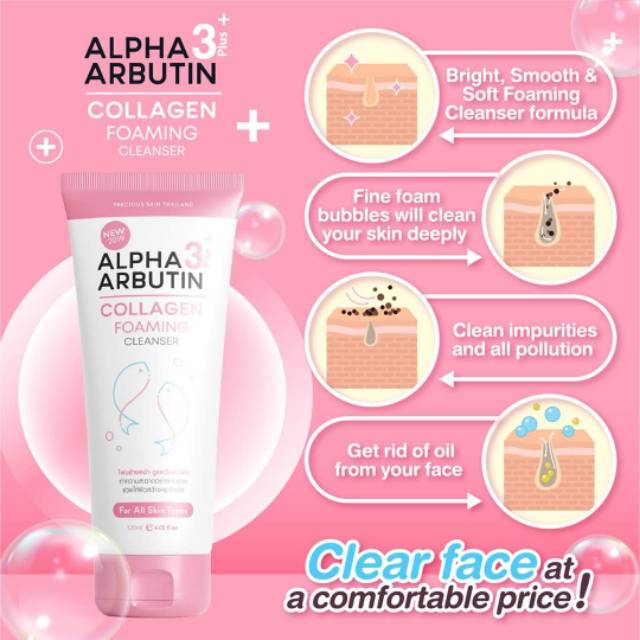 BPOM ALPHA ARBUTIN 3+++ COLLAGEN FOAMING FACE CLEANSER / SABUN MUKA / SABUN WAJAH / FOAMING WAJAH