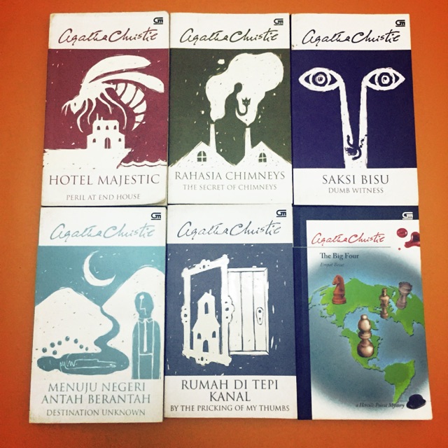Buku novel Agatha Christie 1 set (6 buku)