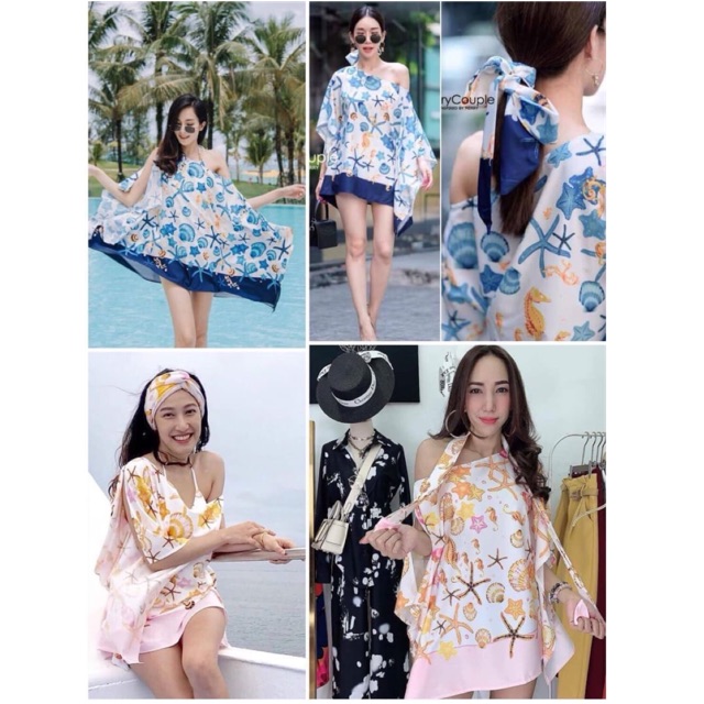 Baju Pantai Wanita Kekinian Beach Ware Import Cute Design Free Size Shopee Indonesia