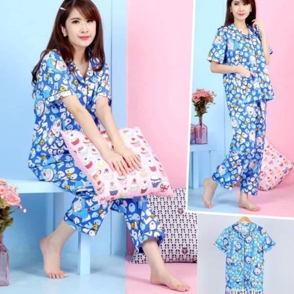 Koleksi Terbaru.. Setelan celana panjang baju tidur piyama wanita termurah kekinian