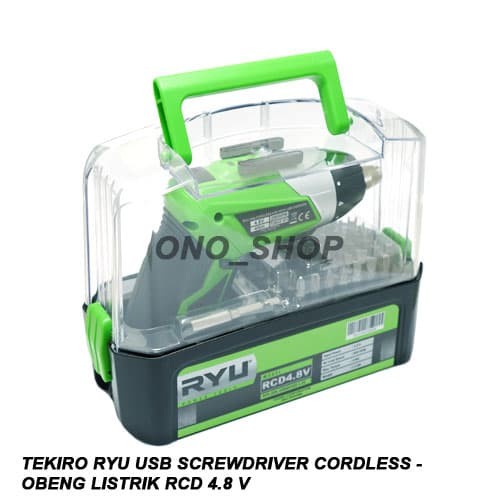 Obeng Listrik RCD 4.8 V - Tekiro Ryu USB Screwdriver Cordless