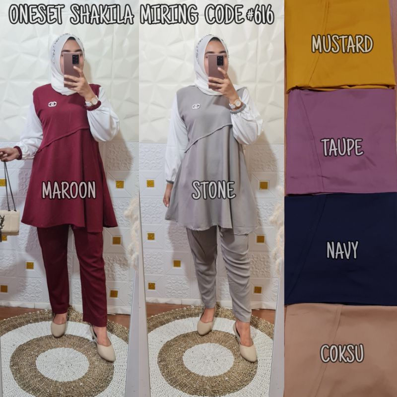 one set shakila miring / setcel shakila import