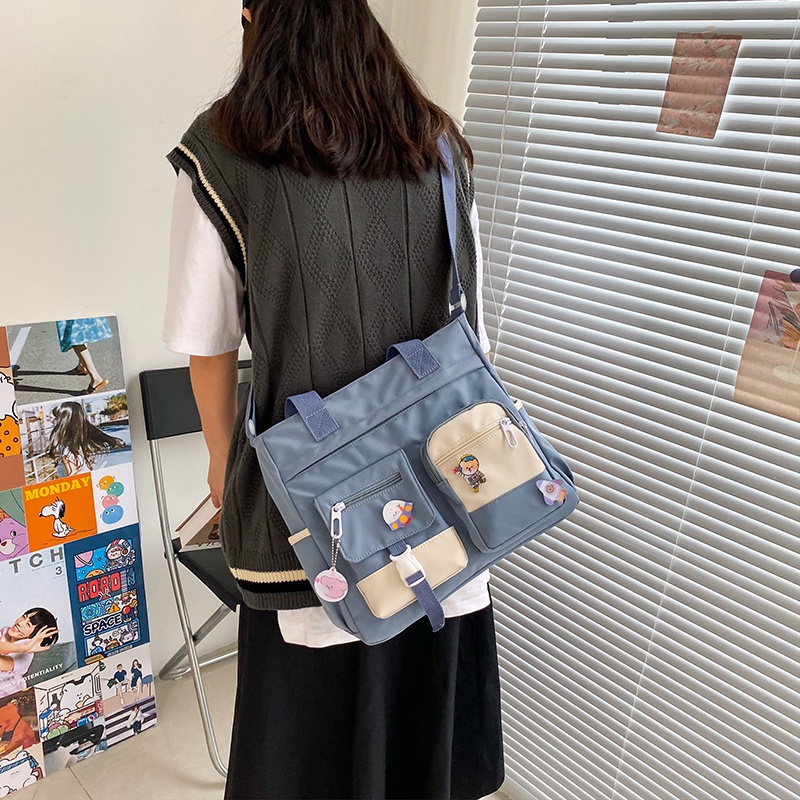 WYK127 Tas Bahu Selempang Sekolah Simple Messenger Impor TKM