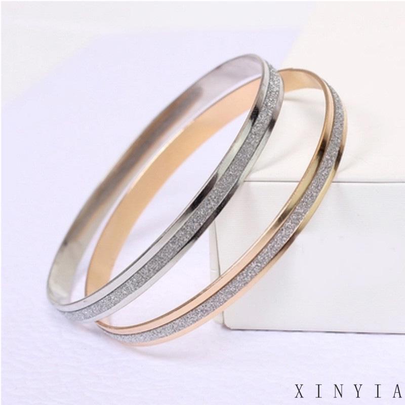 Xia.id Gelang Tangan Wanita Desain Bulat Ganda Simple