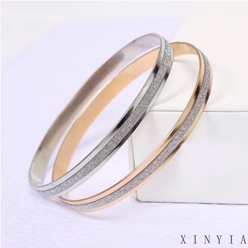 Xia.id Gelang Tangan Wanita Desain Bulat Ganda Simple