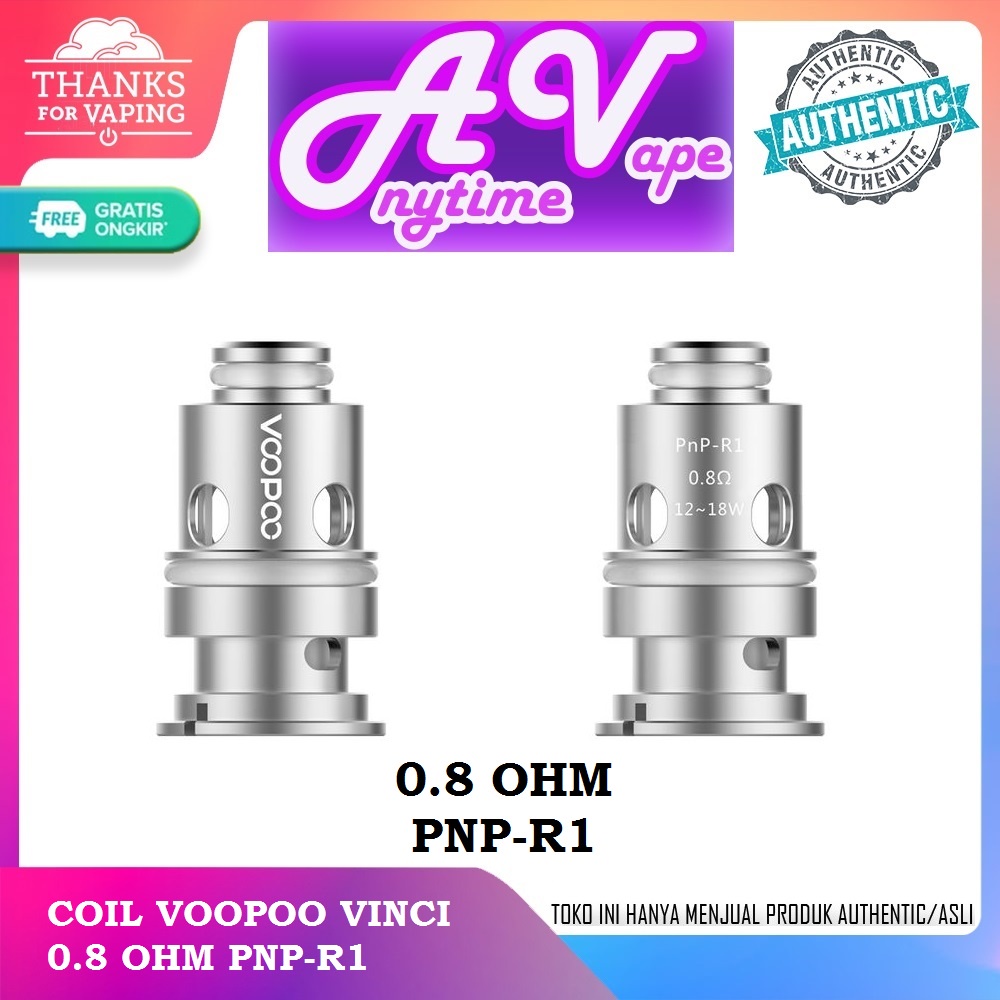 VOOPOO COIL 0.8 OHM PNP-R1 AUTHENTIC 1 PCS