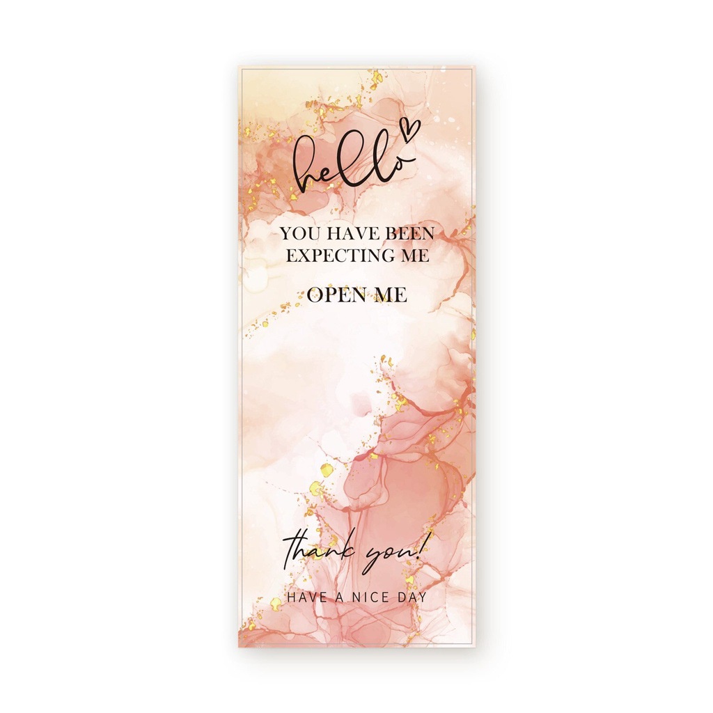 

Colorful Water Stained Marble Rectangular Thank You Seal Sticker / Stiker Seal Terima Kasih untuk Online Shop Packing Label Sticker Packaging Seal Segel