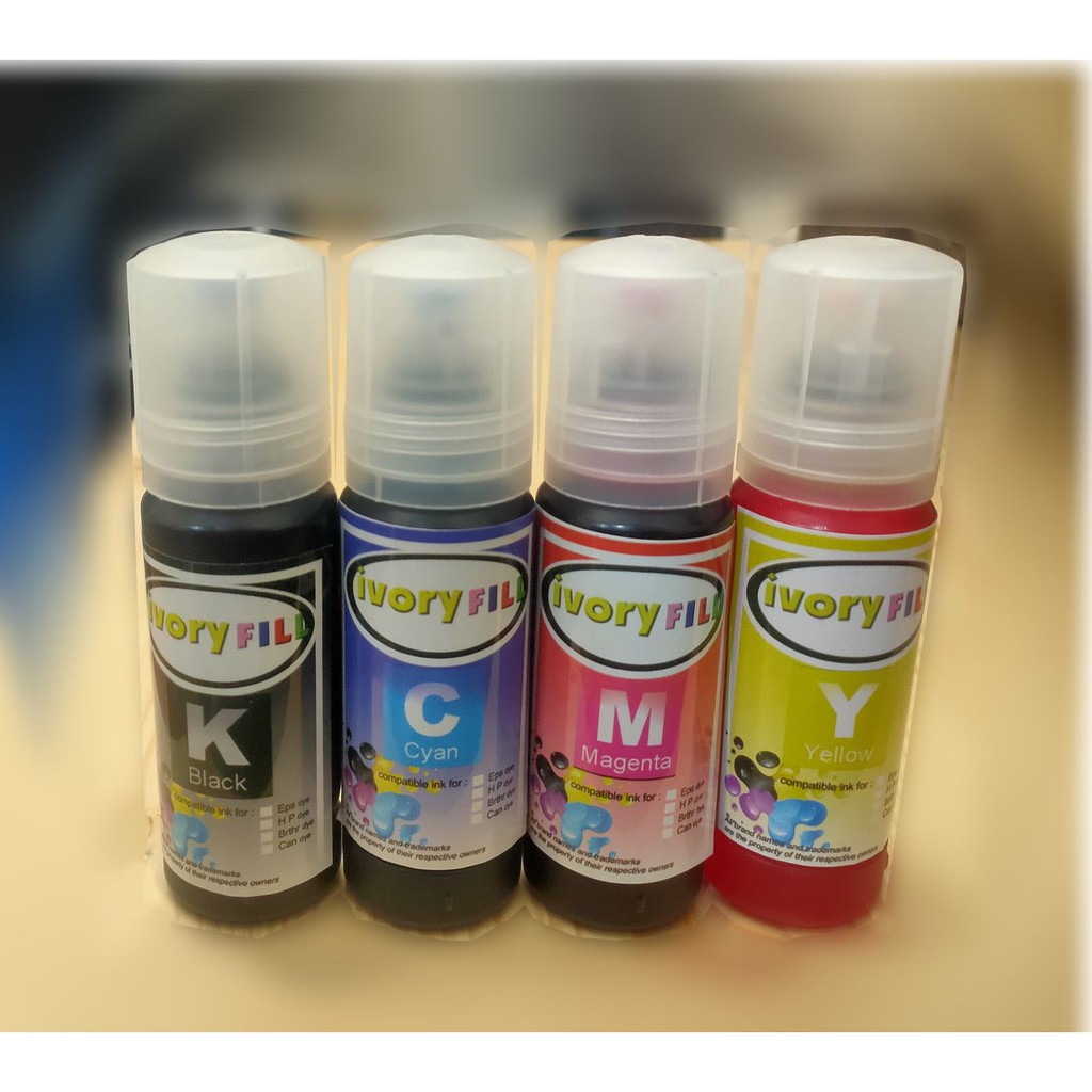 Paket tinta refill isi ulang IVORYFILL kompatibel untuk epson 003 best quality ink L3150 L3110 L1110