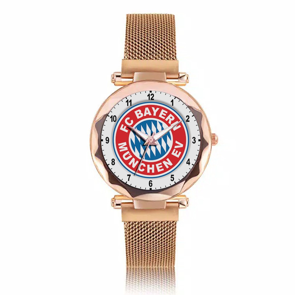 Jam Tangan Wanita Custom - BAYERN MUNCHEN 2 Free Box &amp; Batre Cadangan