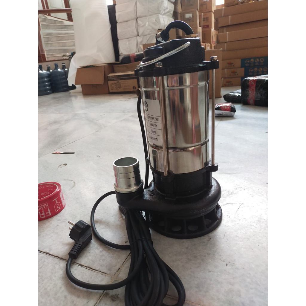 MAXPUMP WQD15-15-1.5 Mesin Pompa Air Pompa Celup Air Kotor Submersible Pump 2inch 1500watt 2HP 220volt Air Banjir
