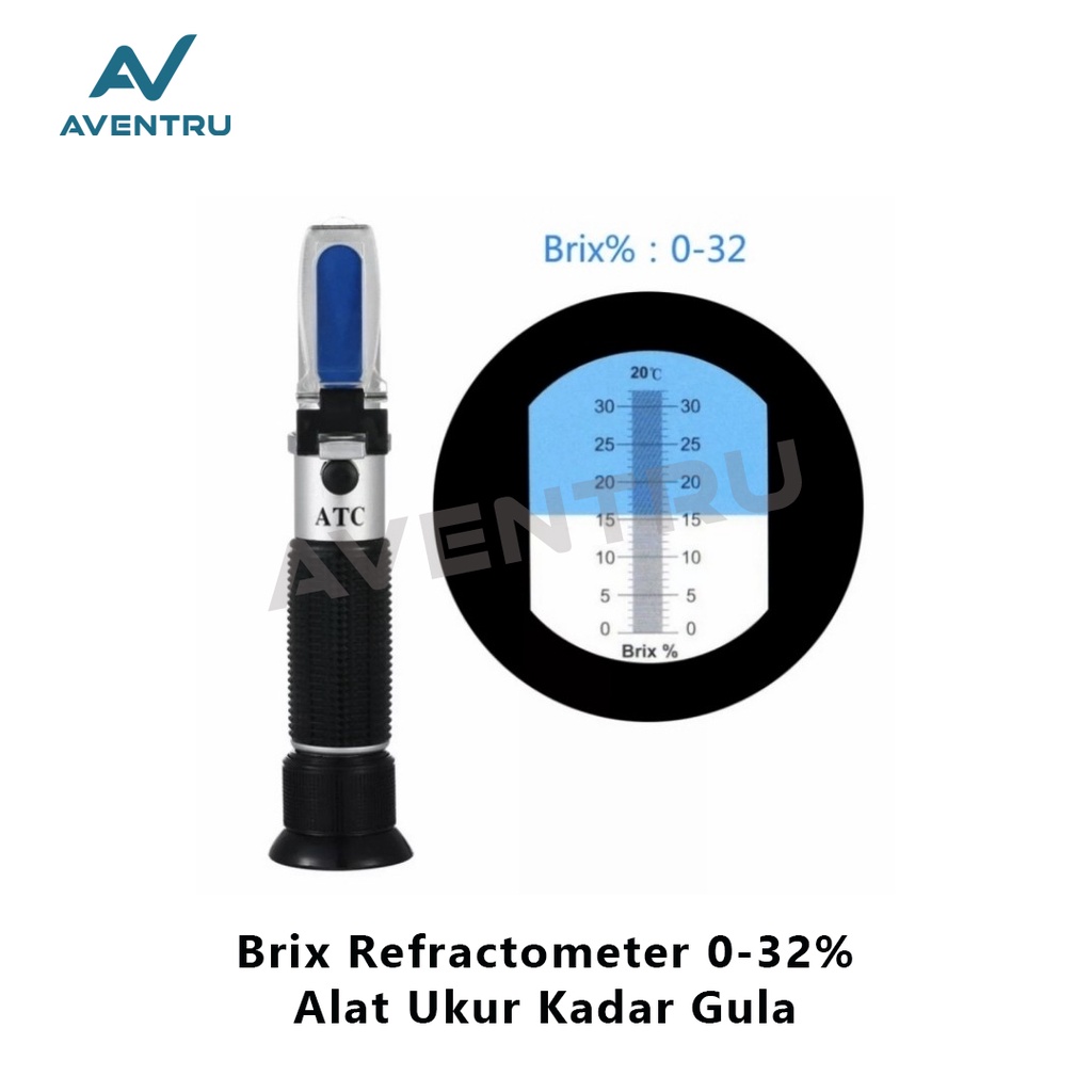 Alat Ukur Kadar Gula Makanan Minuman Brix Refractometer 32% 90%