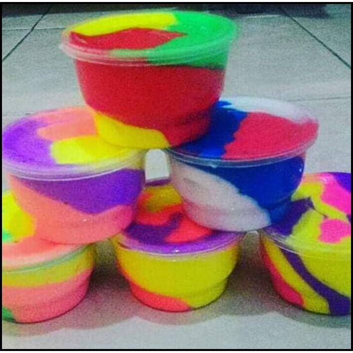  SLIME  WARNA  WARNI PELANGI  KEMASAN 120 GR MURAH Shopee 