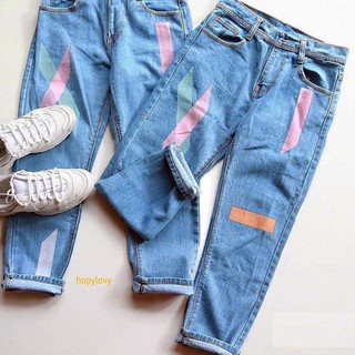 Menarik HOPYLOVY Celana  BF Boyfriend  Jeans Wanita 