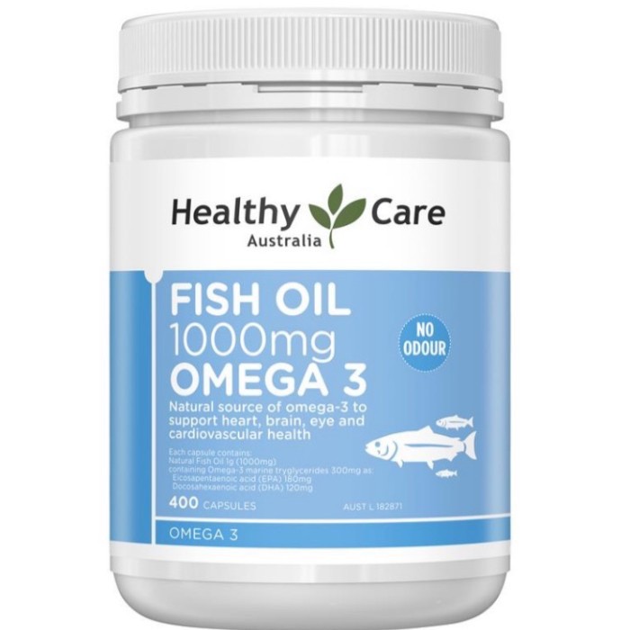 Healthy Care Omega 3 Fish Oil 1000mg 400 kapsul