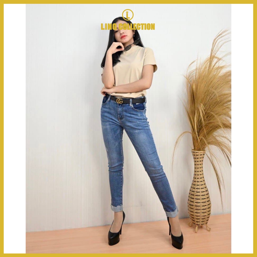 CELANA SKINNY JEANS WANITA PREMIUM POLOS T2000