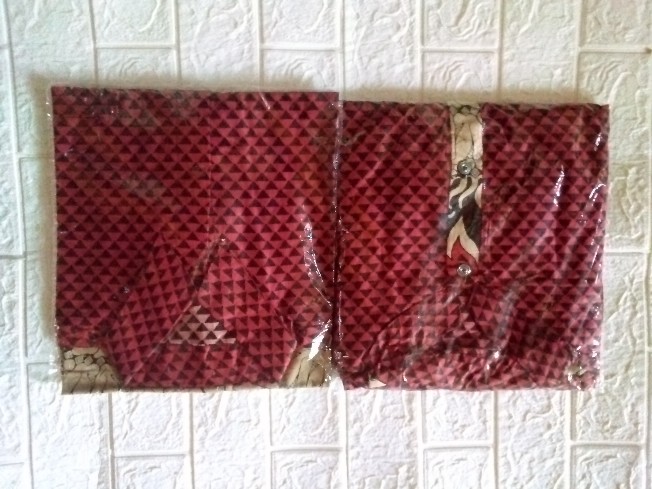 Batik Couple Gamis Batik Maura Sania Ruffle Ori Ndoro Jowi Dnt Size M L Xl All Size