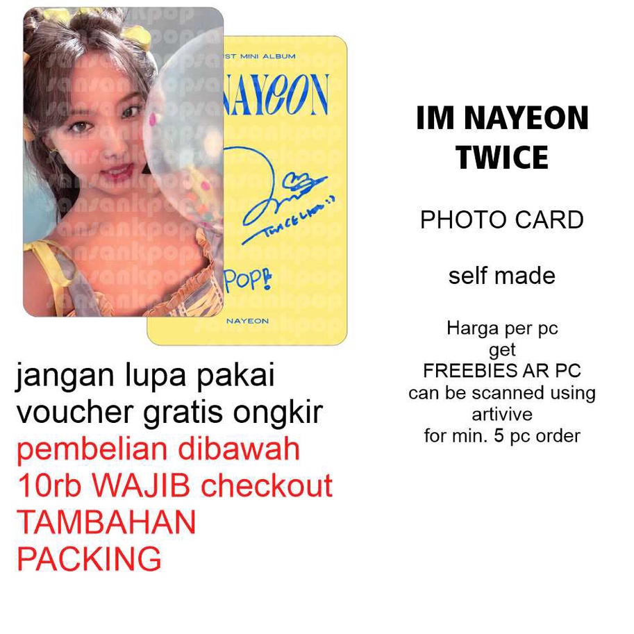 IM NAYEON TWICE PhotoCard UNOFFICIAL