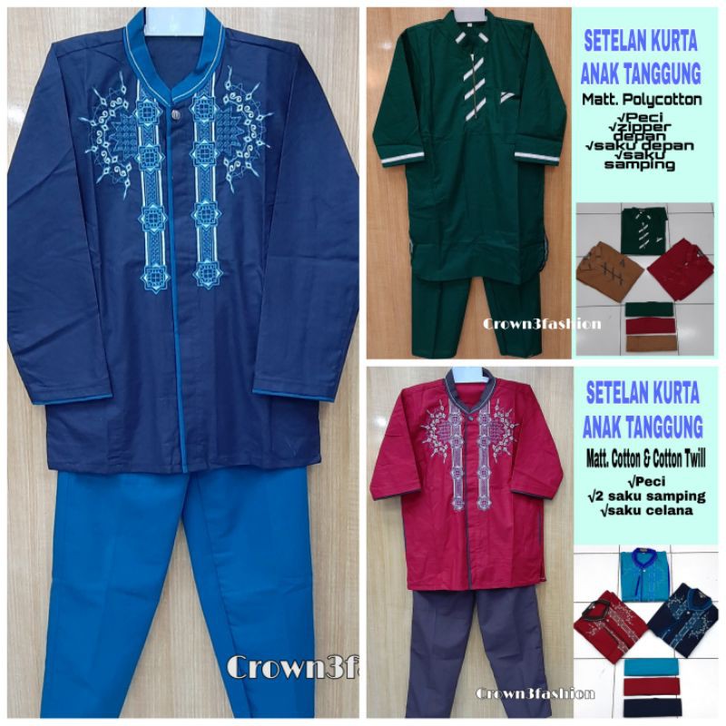 SETELAN KURTA ANAK LAKI TERBARU 1 SERI ( 3 PCS ) *COD√