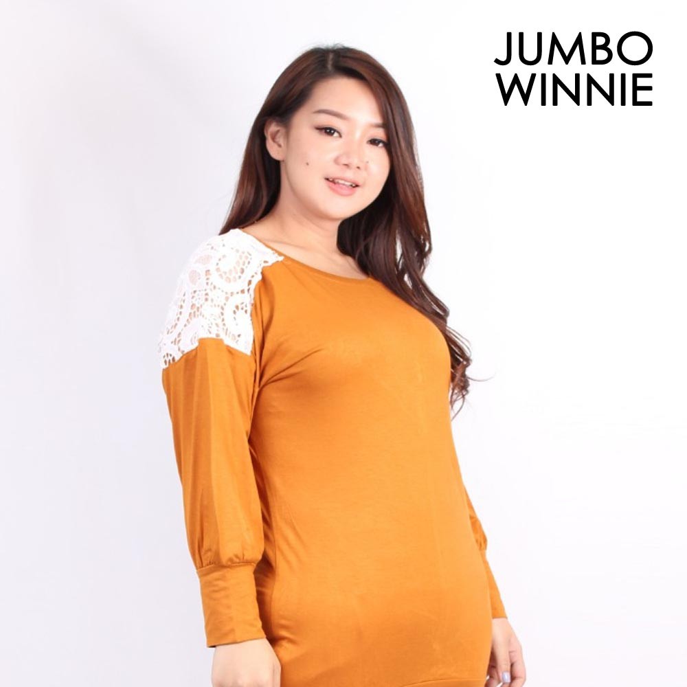 BIGCLO - (COD) LD 118-140cm Jumbo Winnie Oversized Blouse fit to XXL Bigsize Jumbo