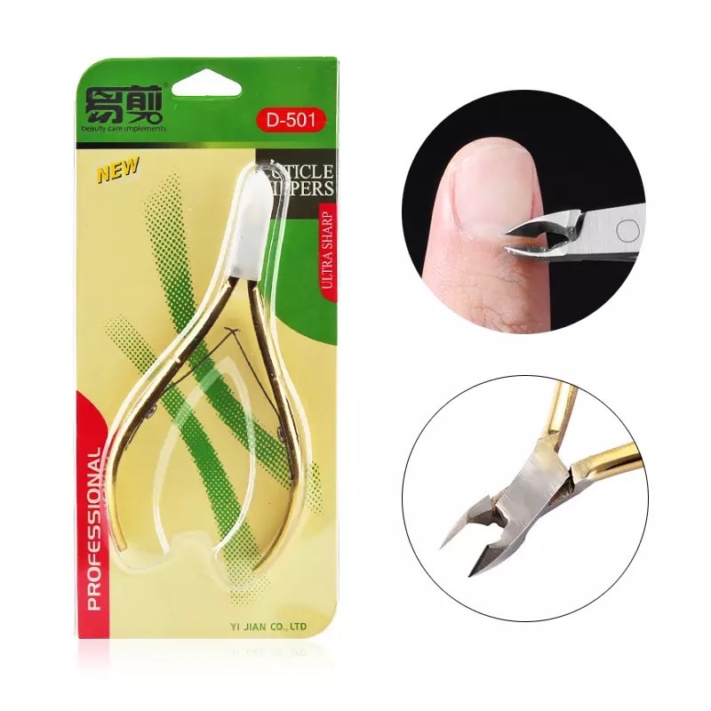 GUNTING CUTICLE PREMIUM SOLINGEN D501 GOLD SILVER GUNTING KUTIKULA