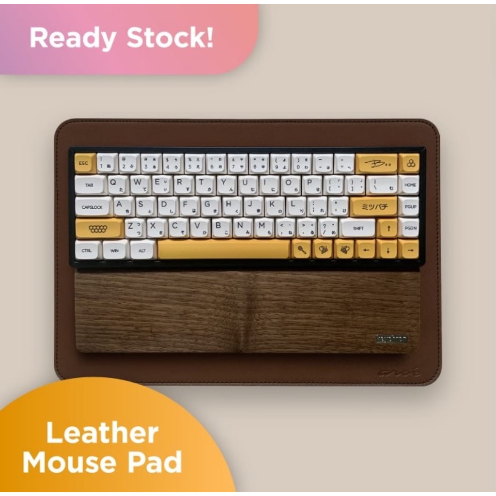 Alas Keyboard Mouse Kulit Sintetis / Leather Mouse Pad Komputer