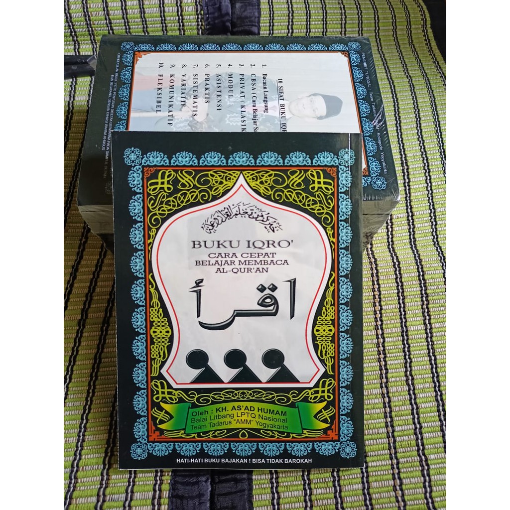 Buku IQRA belajar Al - Qur'an / Buku Iqra Besar Jilid 1-6 Ukuran 15x21