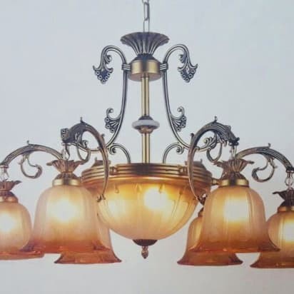LAMPU GANTUNG HIAS KLASIK 9 LAMPU