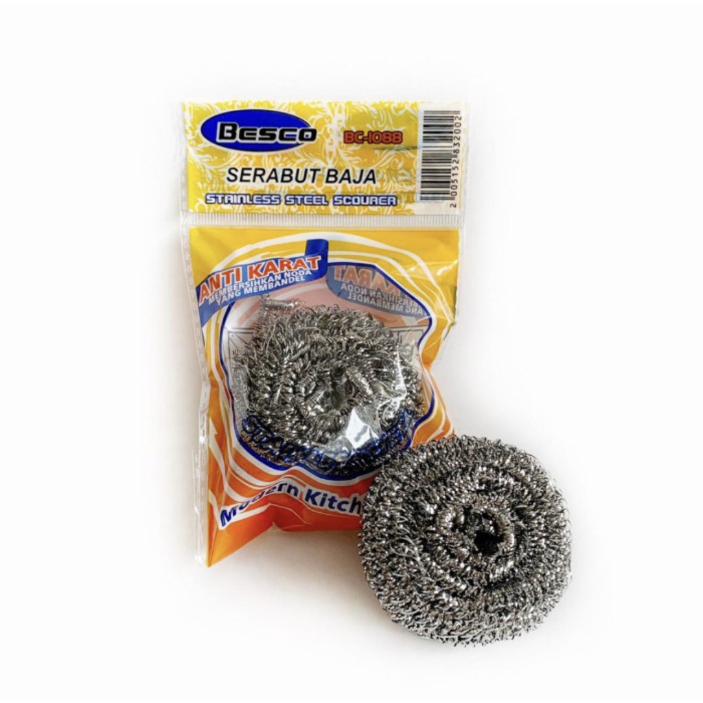 12 PCS SERABUT CUCI / GOSOK  PANCI / STAINLESS STEEL SCOURER - 10 gr