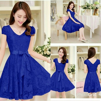 Dress Wanita Kekinian 2021 Dress Brukat Korea Dress Anggu Brukat Wanita Modern 2021 Baju Kondangan/ 