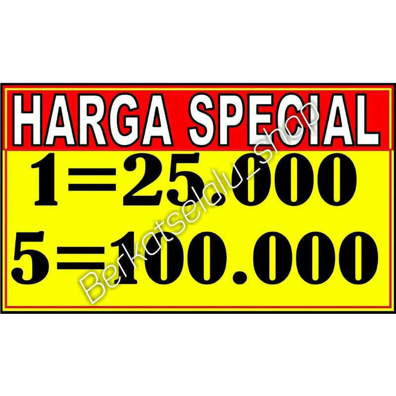 

karton harga spesial tulisan 1 25rb dan 5 jadi 100rb
