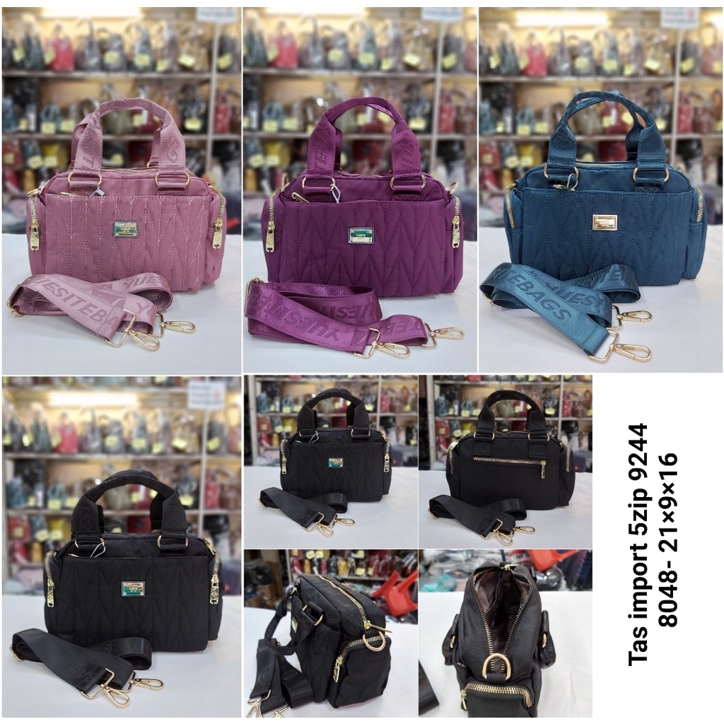 Tas import selempang parasut wanita