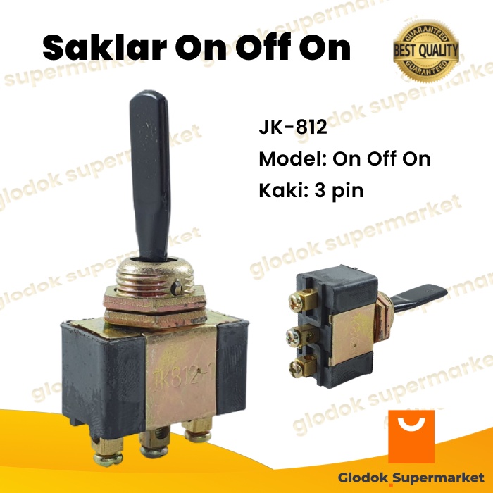 Saklar On Off On JK-812 Sen Mobil Kanan Kiri 3 pin Switch Toggle JK812