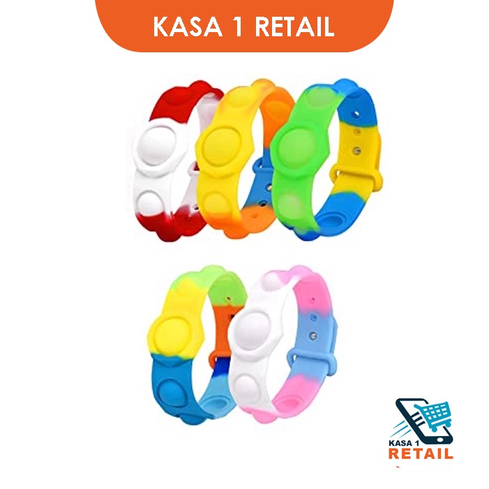 Gelang Anak Laki-laki dan Perempuan Karet Silicon Warna-warni