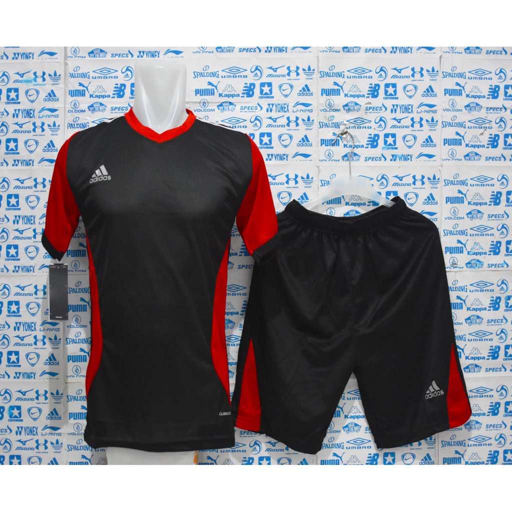 Jersey Bola Adidas Hitam Pink Setelan Futsal Kaos Badminton Baju