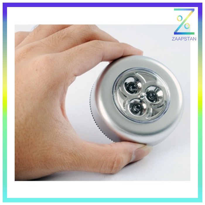 Stick and Click Touch LED Lamp 3 LED - LL003 - Silver