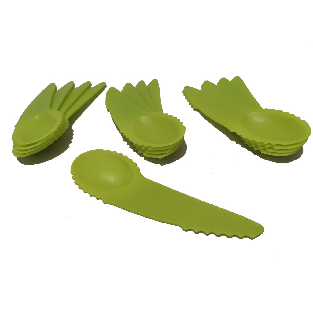 Cheaper-12 Pcs-Sendok Buah Kiwi Bahan Plastik Pengkupas Sendok 666 Spoon Fruit Knife Berkualitas Termurah Perlusin