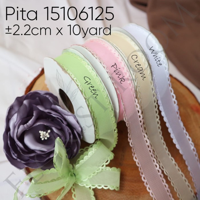 

Pita 15106125 2.2Cm X 10Yard - Ribbon Motif - Wedding Bouquet - Kado 078