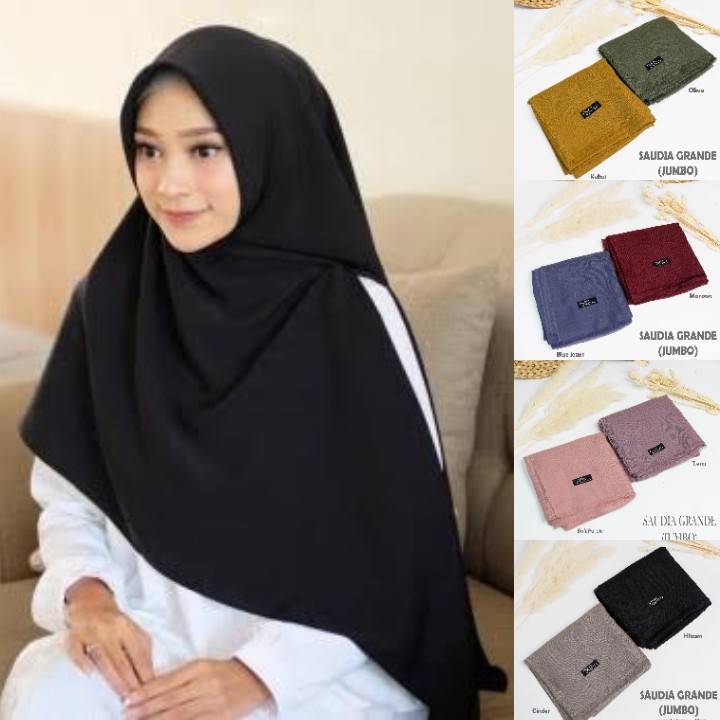 JILBAB SEGIEMPAT SAUDIA RAWIS POLOS GRANDE JUMBO ANSANIA