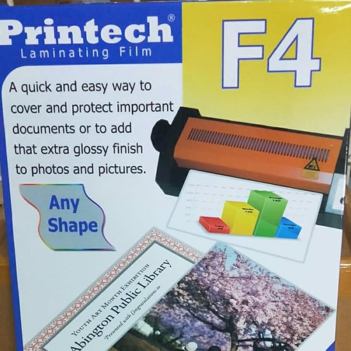 

(TERLARIS) Plastik Laminating Film F4 Printech Isi 100 Lembar 100 Micron