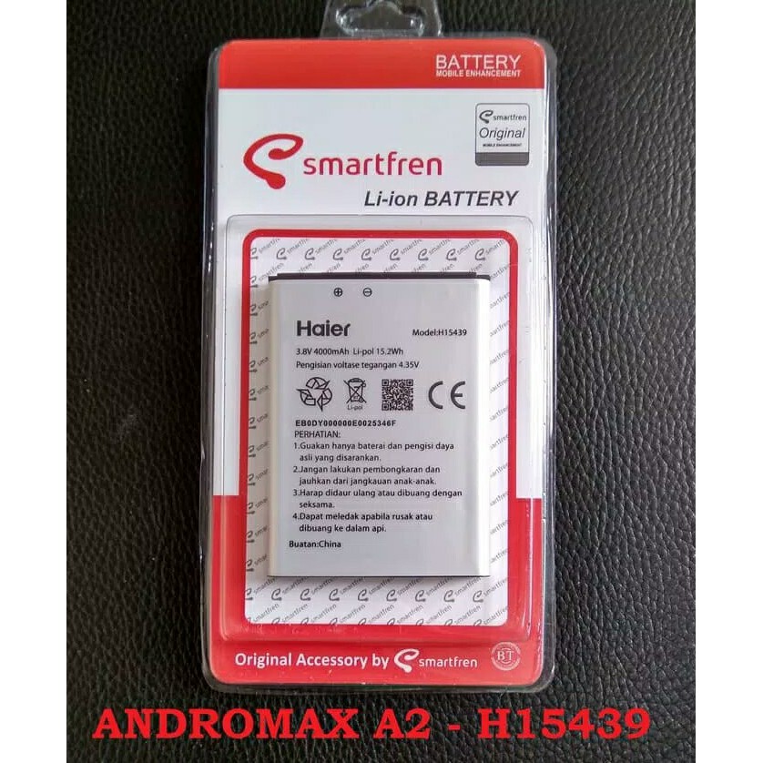 BATERAI SMARTFREN ANDROMAX A2 - BATRE BATTERY A2 - H15439 ORIGINAL