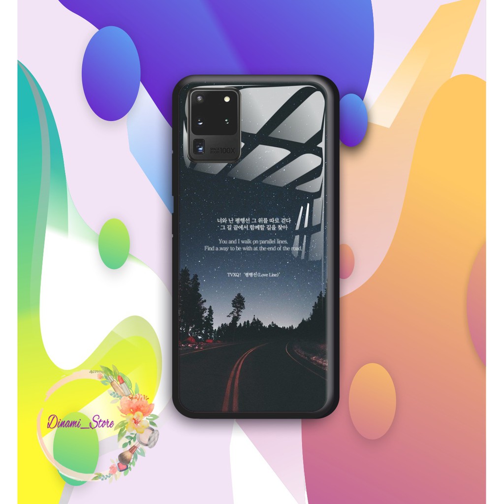 Back case glass KOREA QUOTES Oppo A3s A1k A5 A9 2020 A7 F9 A5s A31 A52 a53 A92 A37 A57 A59 DST1428