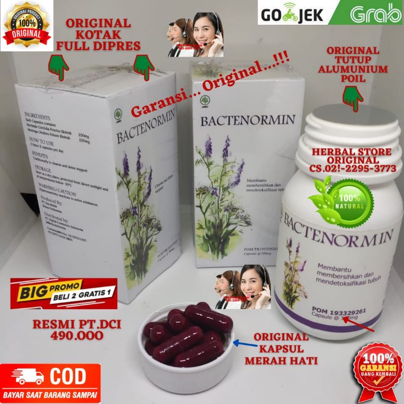 Bactenormin Asli Obat Parasit Cacing Detok Bauh Badan Mulut Papiloma Kutil Bpom