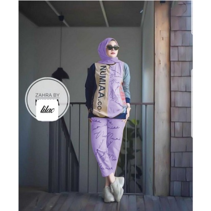 Baju Setelan Wanita Remaja Dewasa Numia Set Setelan Modis Bhn Babyterry Jumbo ld 114 XL Model Kekini