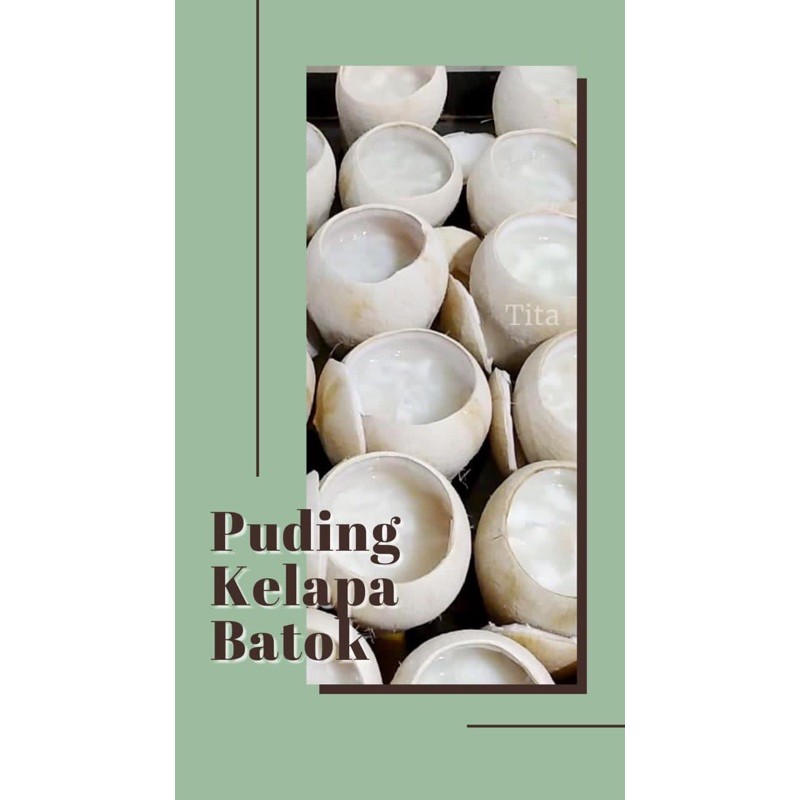 Puding kelapa batok puding kelapa