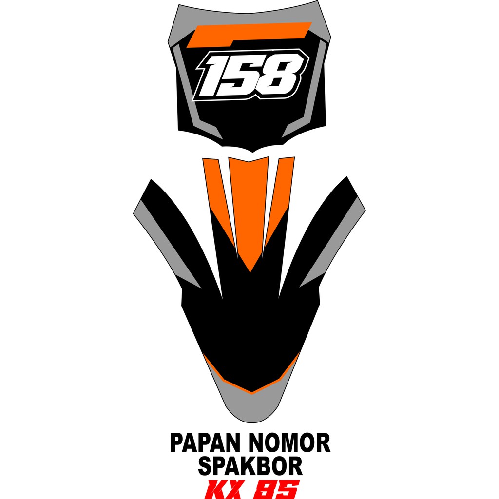 

DEKAL STIKER PAPAN NOMER KX 85 .. BEBAS DESAIN