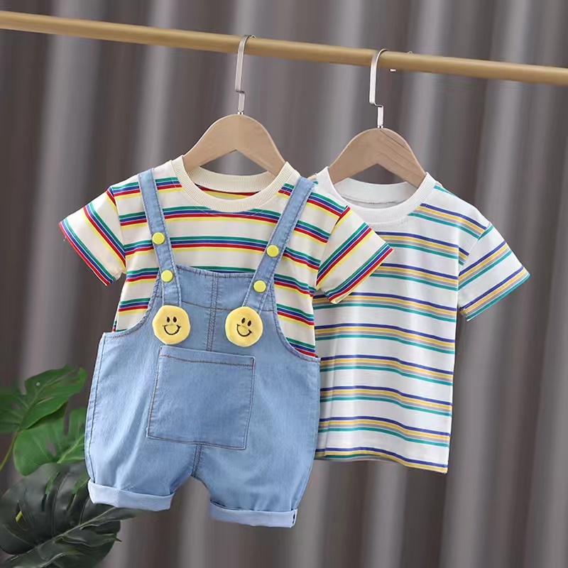 Stelan Baju AnakLaki-Laki/Setelan anak overall import uisa 1-4Tahun