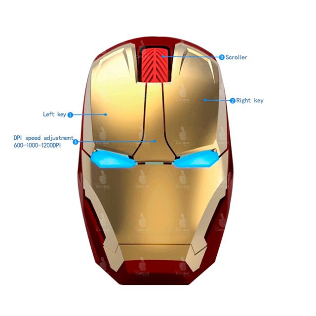 Iron Man Wireless Mouse for PC & Laptop Plus Batteries
