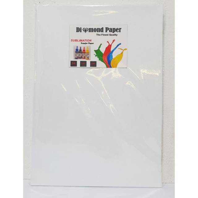 

Kertas Sublim - Transfer Paper Sublim Diamon Ukuran A4 1 Pack 100 lembar 100gs